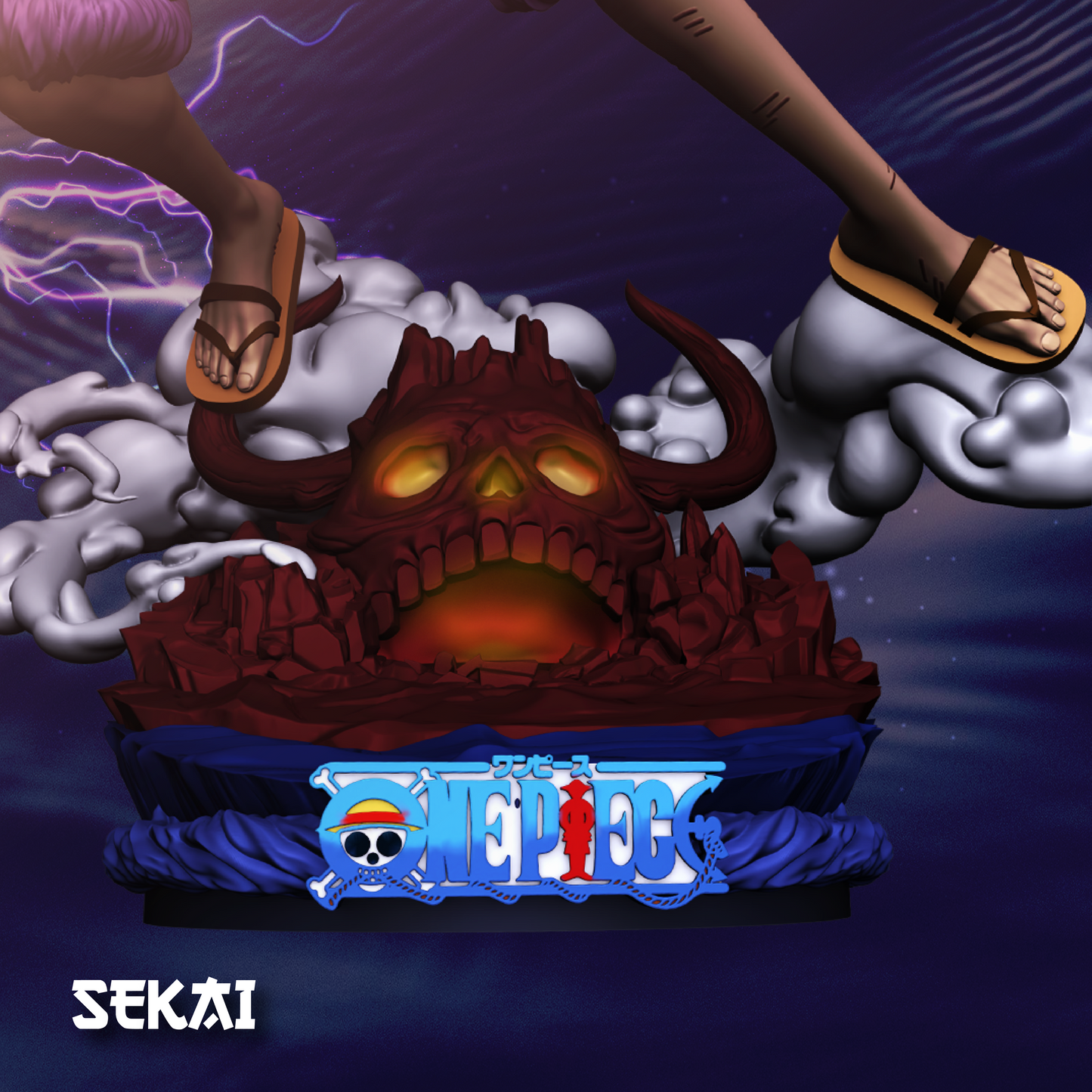 Luffy Gear 5 - Unassembled and Unpainted Garage Kit - Model Designed by Sekai3D