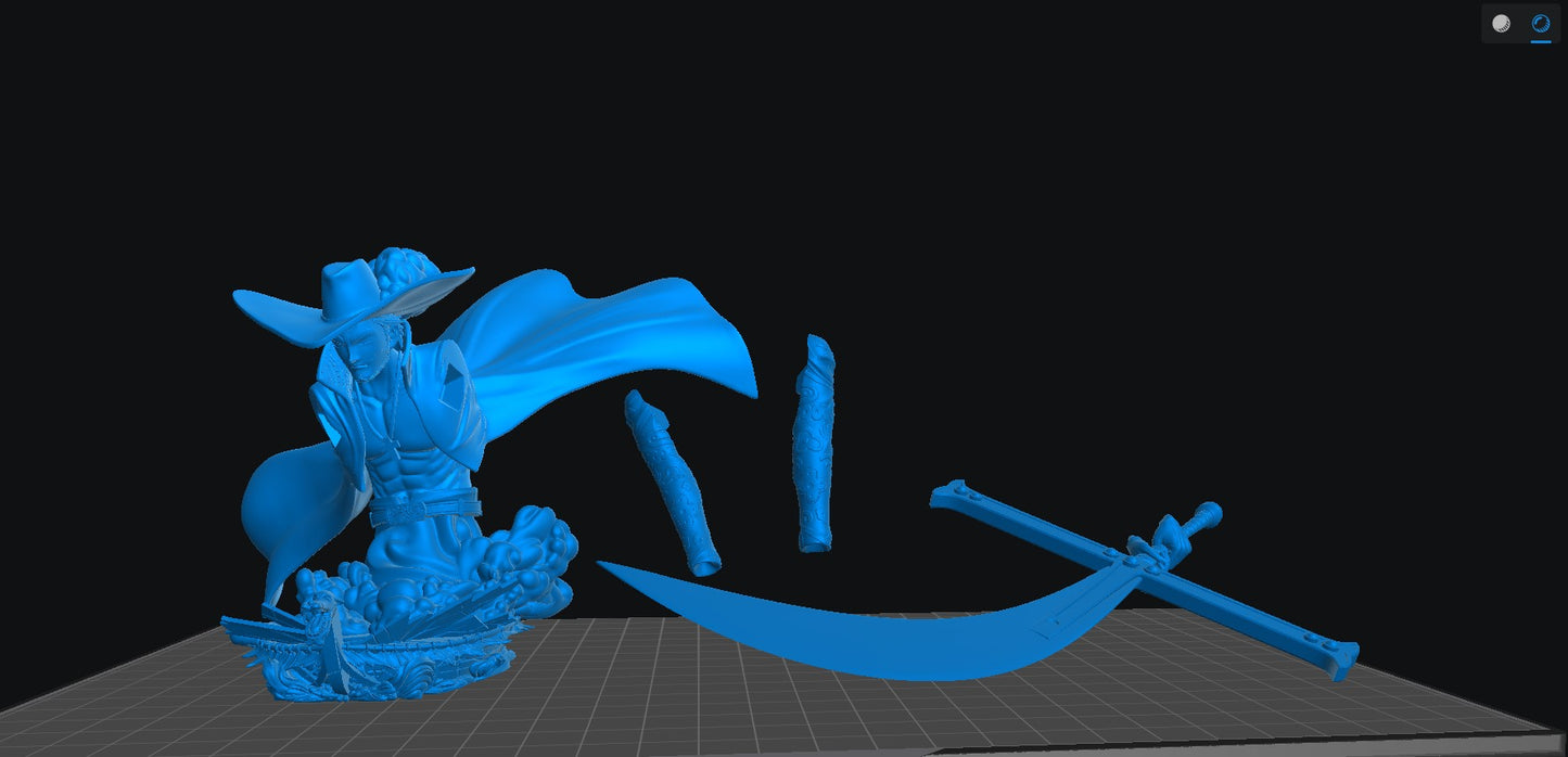 Zoro vs Mihawk Diorama - Unassembled and Unpainted Garage Kit - Model Desgined by Sekai3D