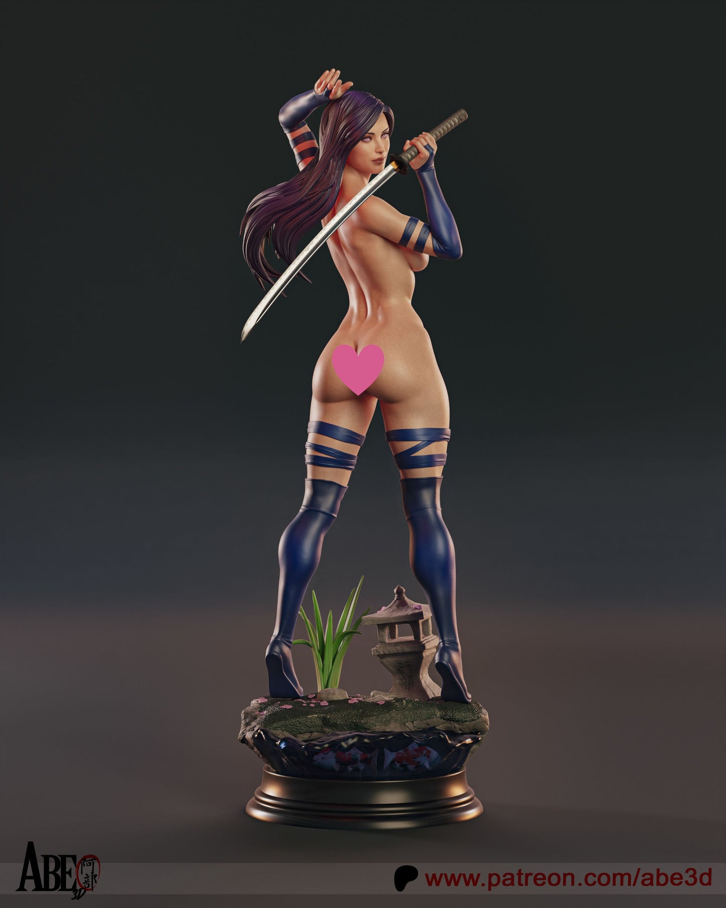 Psylocke NSFW - Unassembled and Unpainted Garage Kit - Model Designed by Abe3d