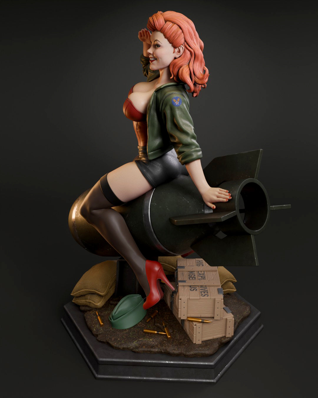 Air Force Bombshell - Unassembled and Unpainted Garage Kit - Model Designed by Abe3D/Stopa