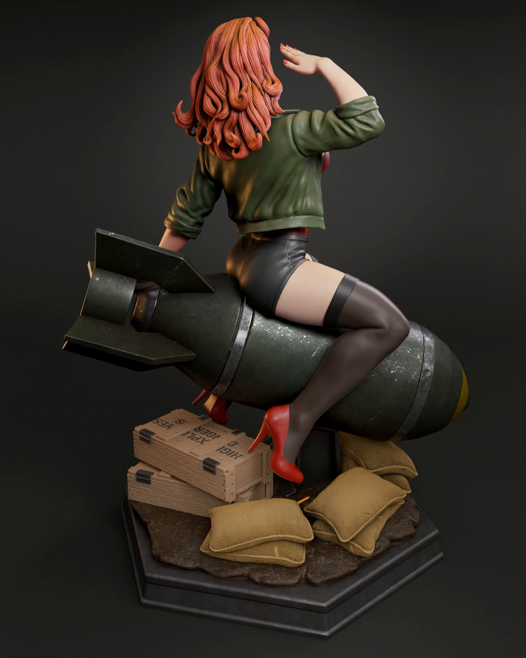 Air Force Bombshell - Unassembled and Unpainted Garage Kit - Model Designed by Abe3D/Stopa