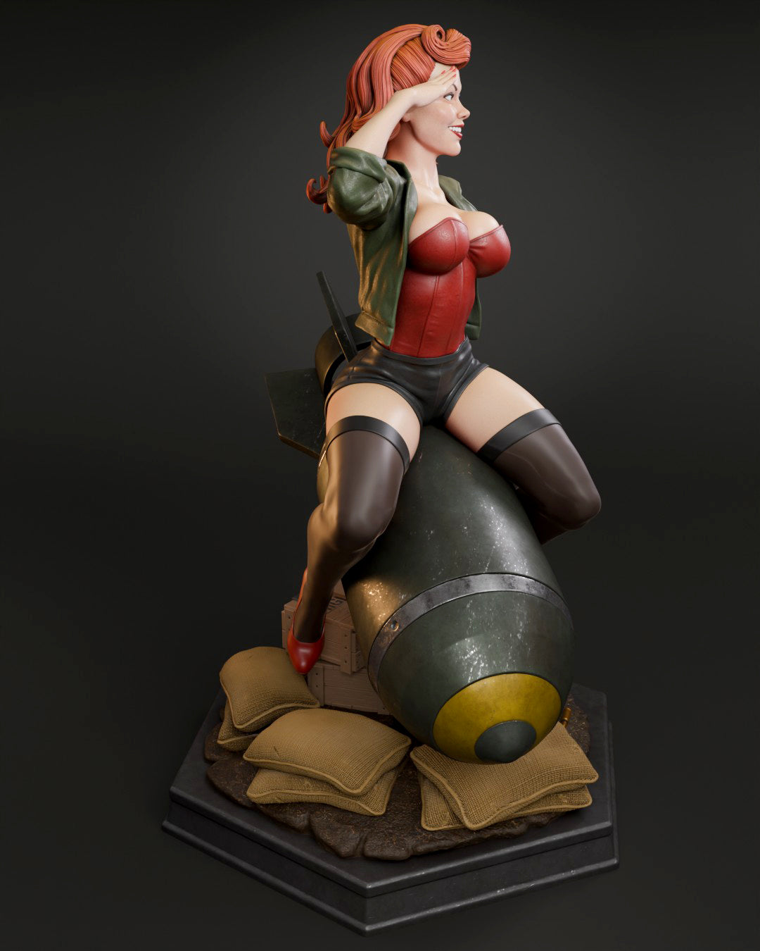 Air Force Bombshell - Unassembled and Unpainted Garage Kit - Model Designed by Abe3D/Stopa
