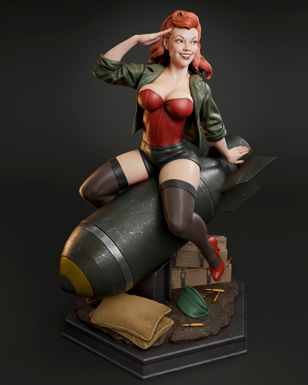 Air Force Bombshell - Unassembled and Unpainted Garage Kit - Model Designed by Abe3D/Stopa