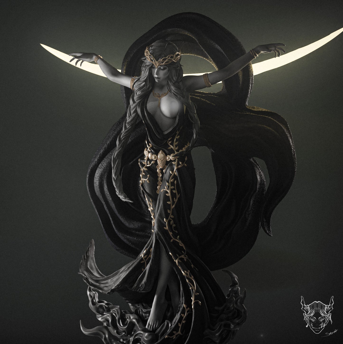 Queen Marika NSFW - Unassmelbed and Unpainted Garage Kit - Model Designed by Abe3D/Sakosigue