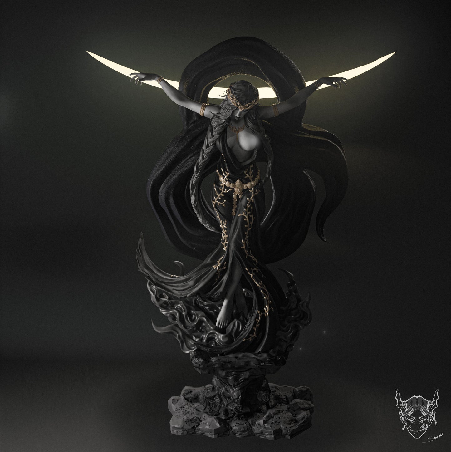 Queen Marika NSFW - Unassmelbed and Unpainted Garage Kit - Model Designed by Abe3D/Sakosigue