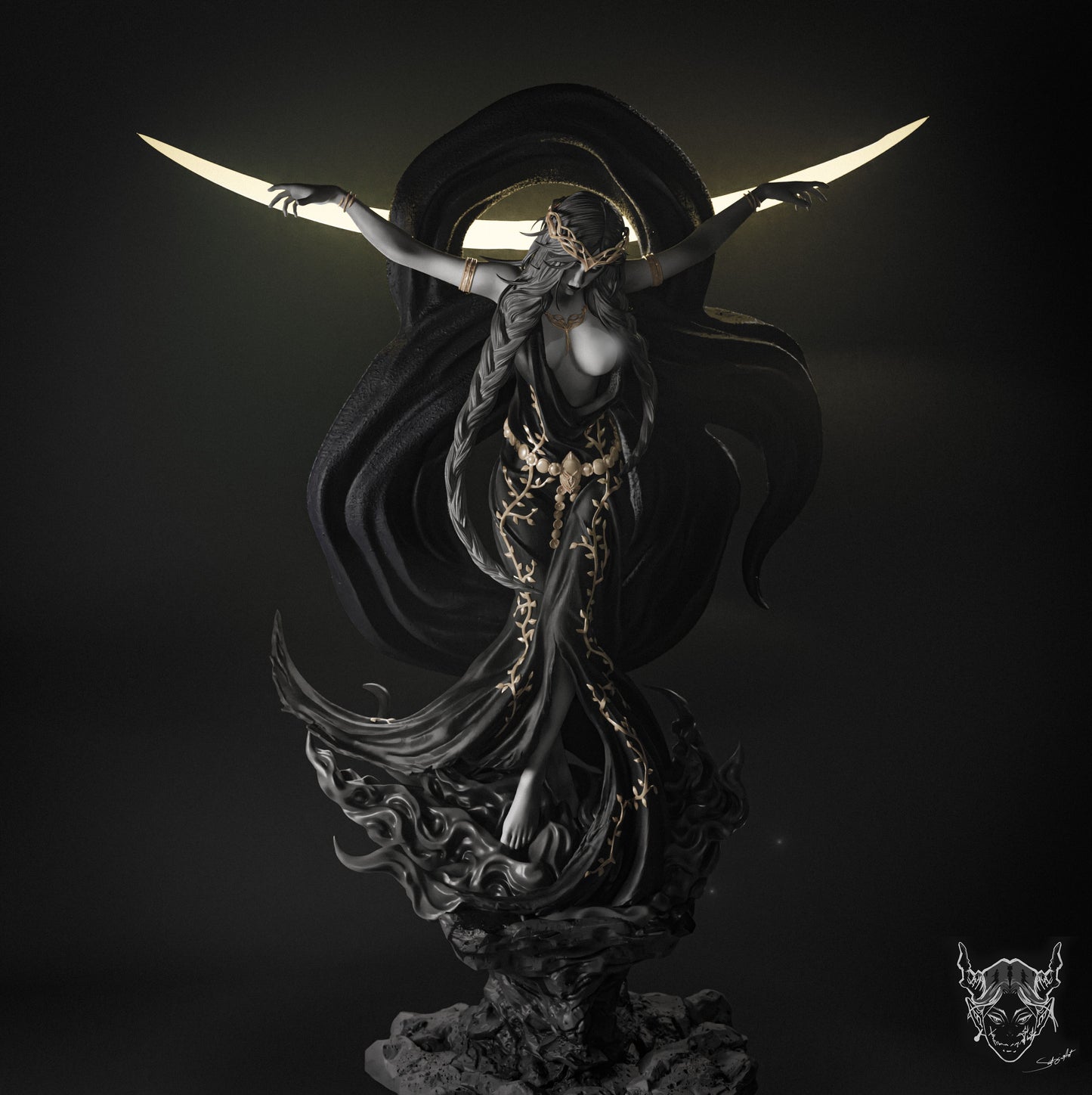 Queen Marika NSFW - Unassmelbed and Unpainted Garage Kit - Model Designed by Abe3D/Sakosigue