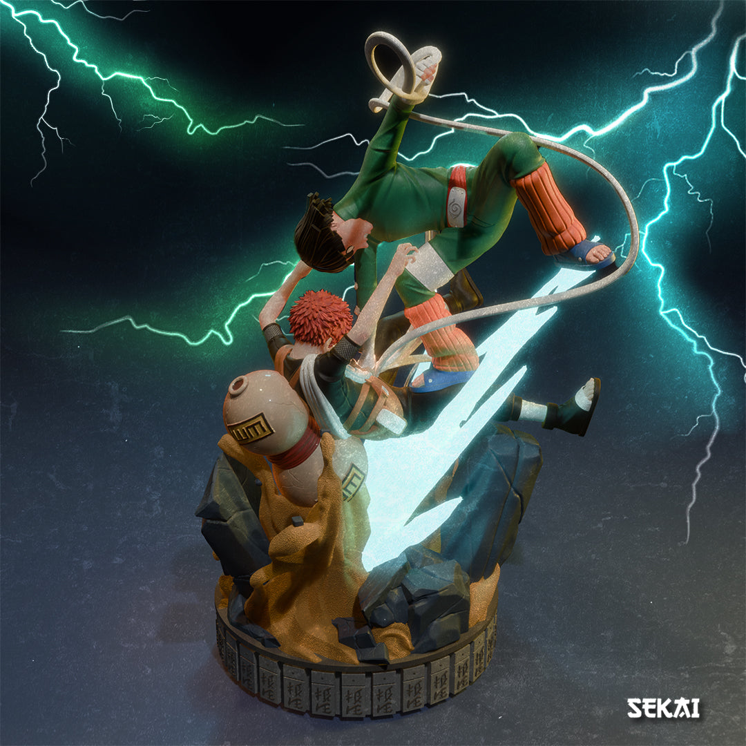 Rock Lee vs Gaara - Unassembled and Unpainted Garage Kit - Model Designed by Sekai3D