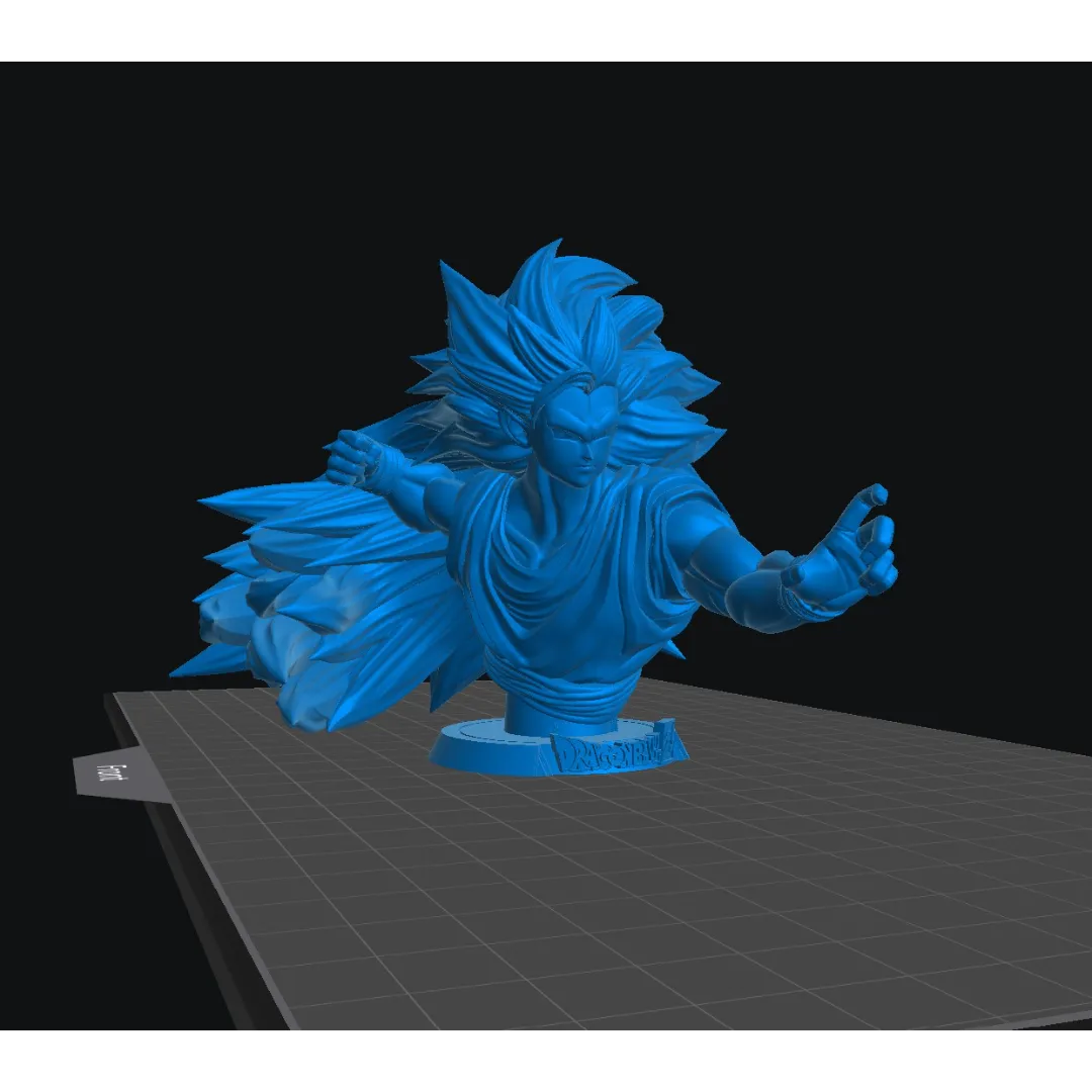 SSJ3 Goku - Unassembled and Unpainted Garage Kit - Model Designed by Sekai3D