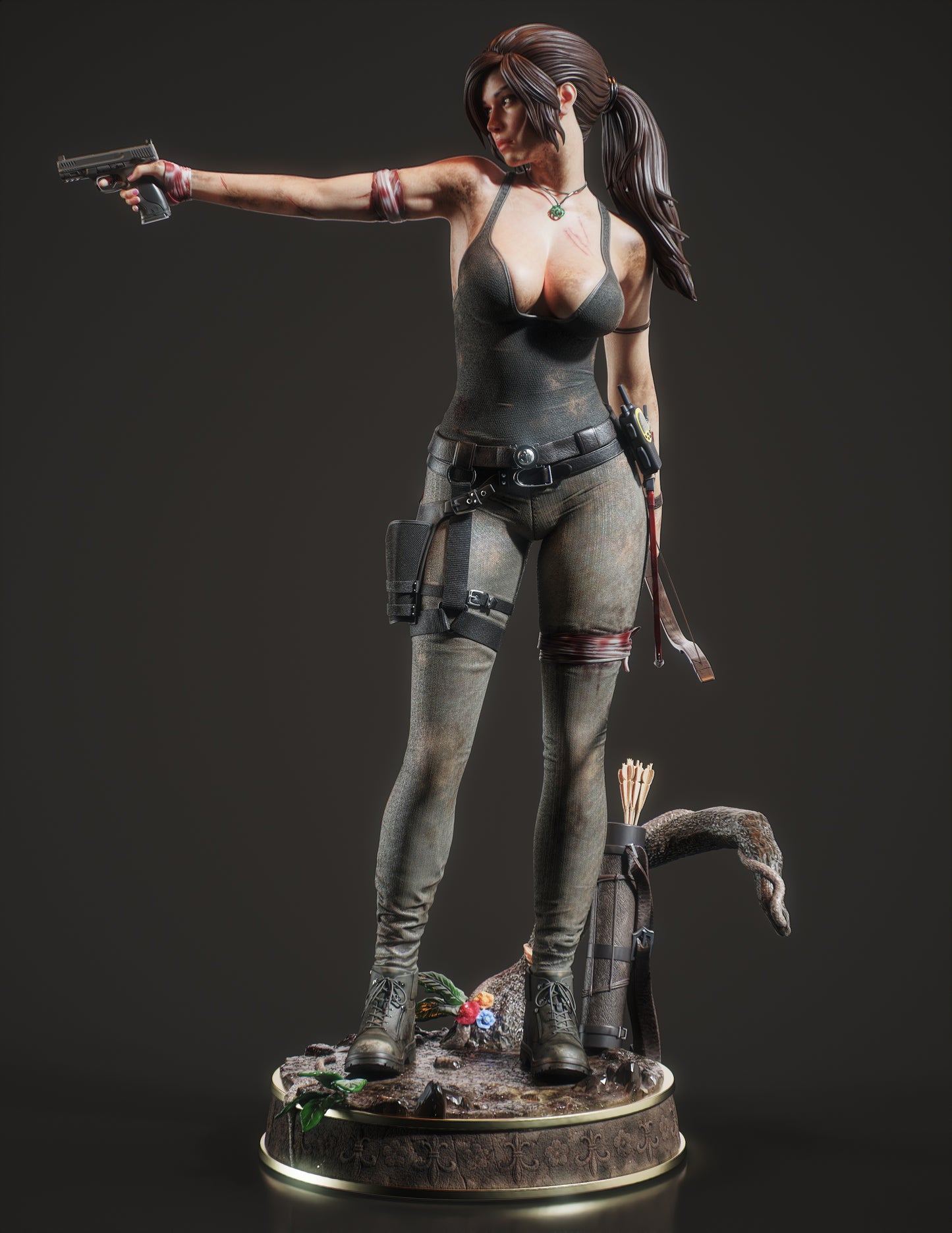 Lara Croft - Unassembled and Unpainted Garage Kit - Model Designed by Abe3D/Dellas