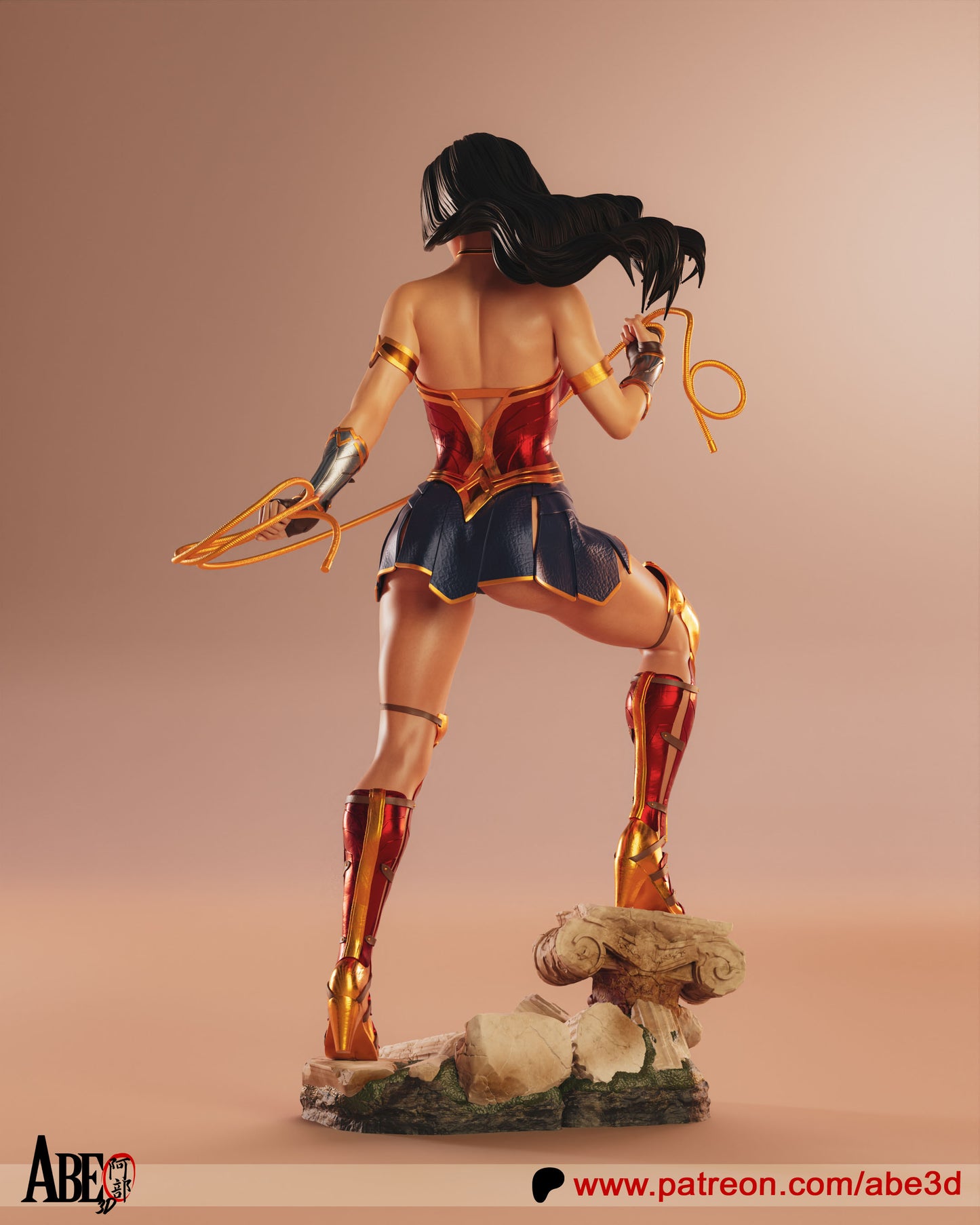Wonder Woman - Unassembled and Unpainted Garage Kit - Model Designed by Abe3D
