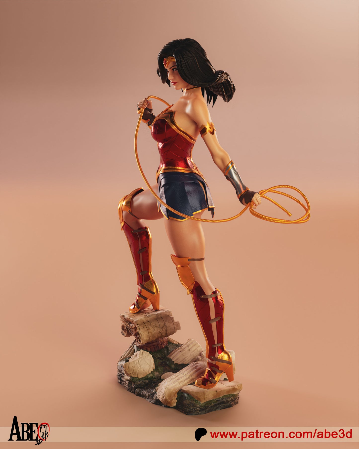 Wonder Woman - Unassembled and Unpainted Garage Kit - Model Designed by Abe3D