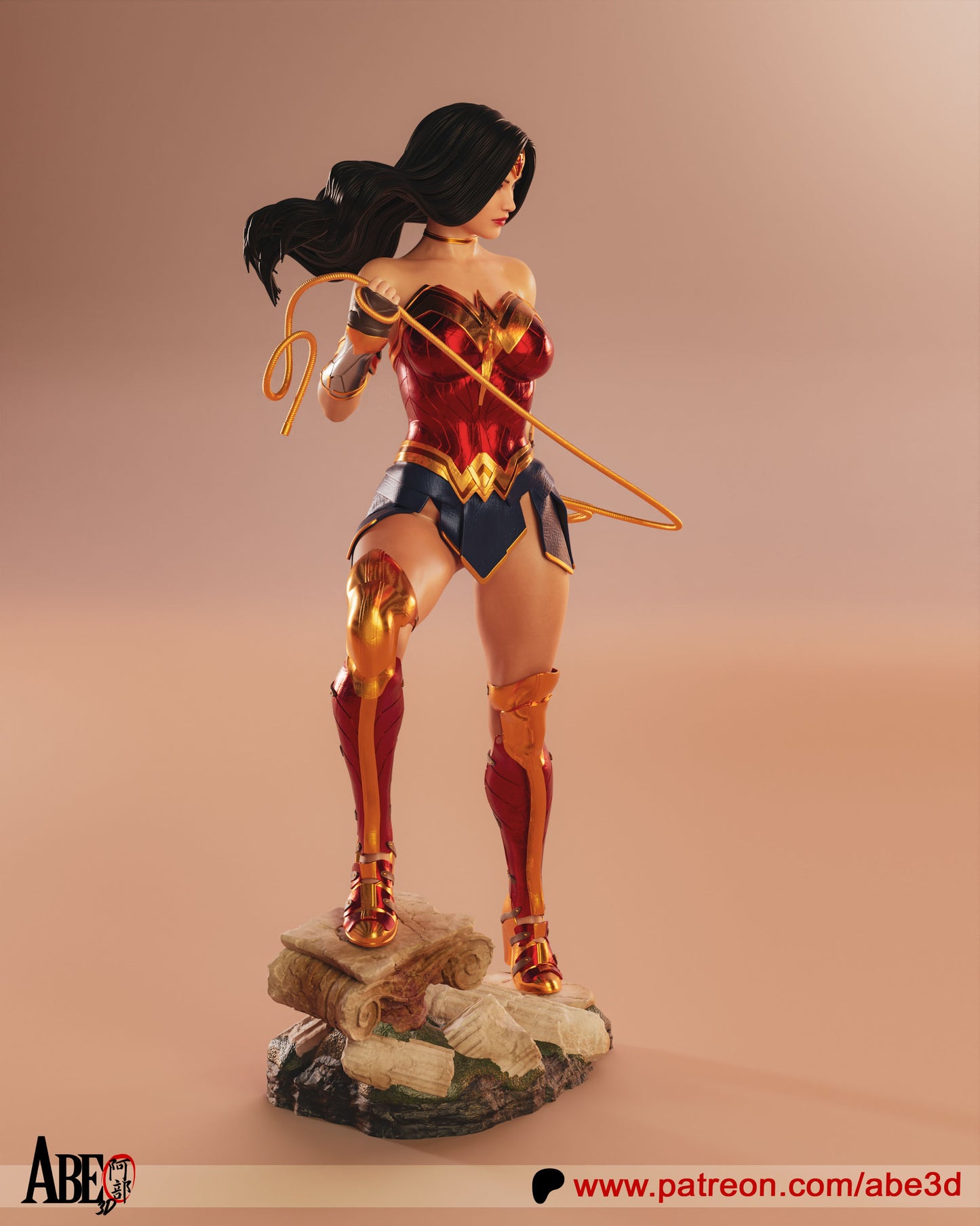 Wonder Woman - Unassembled and Unpainted Garage Kit - Model Designed by Abe3D