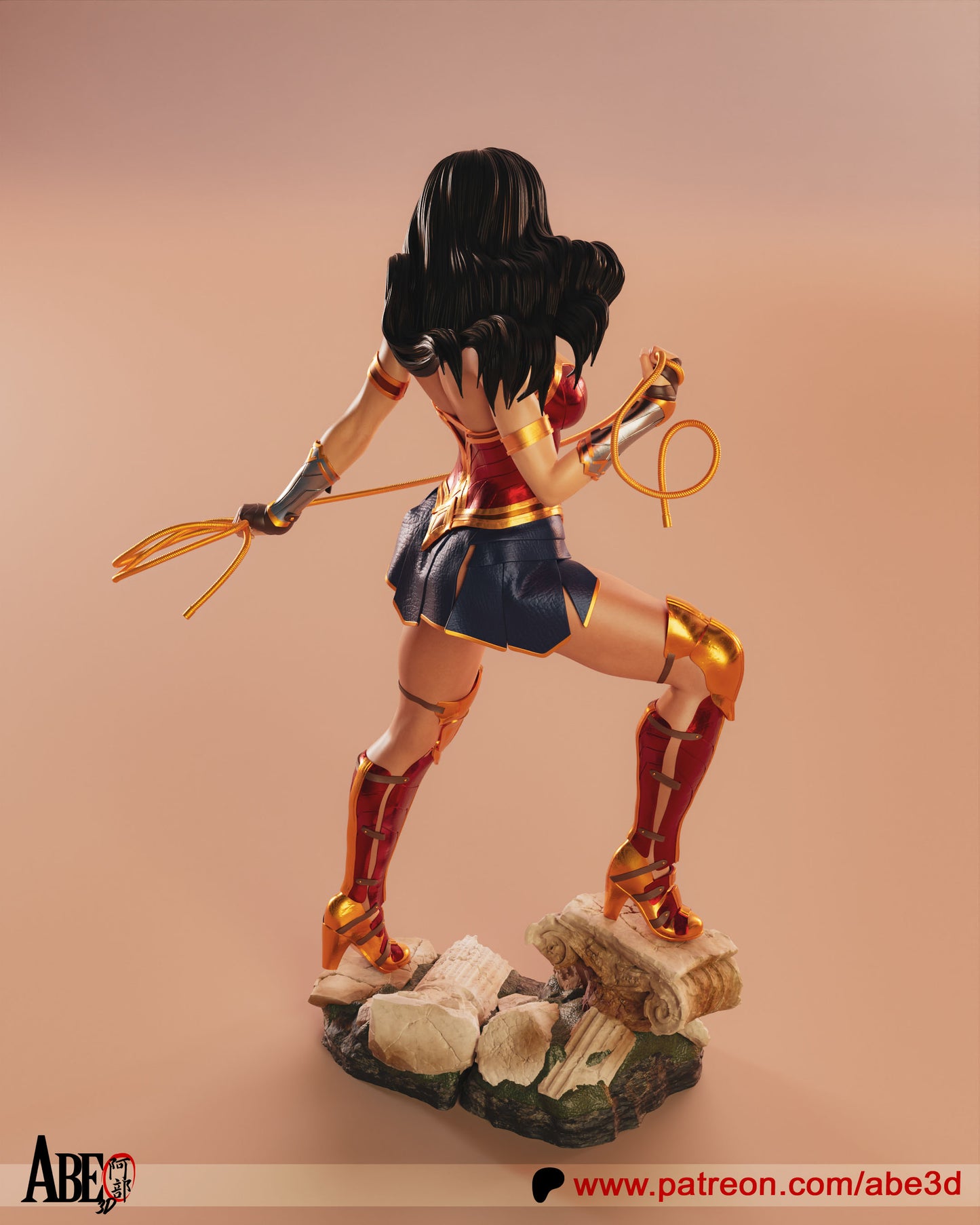 Wonder Woman - Unassembled and Unpainted Garage Kit - Model Designed by Abe3D