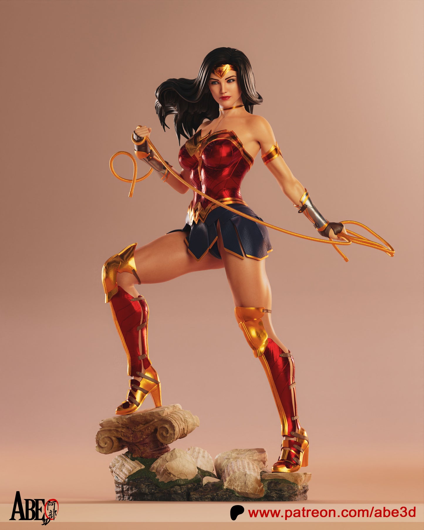 Wonder Woman - Unassembled and Unpainted Garage Kit - Model Designed by Abe3D