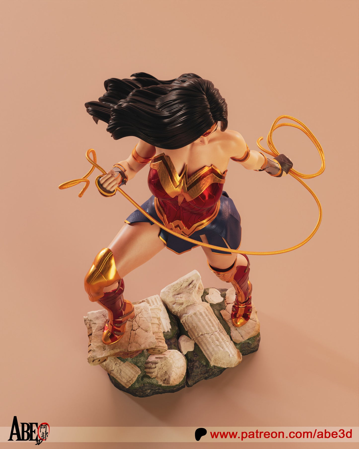 Wonder Woman - Unassembled and Unpainted Garage Kit - Model Designed by Abe3D