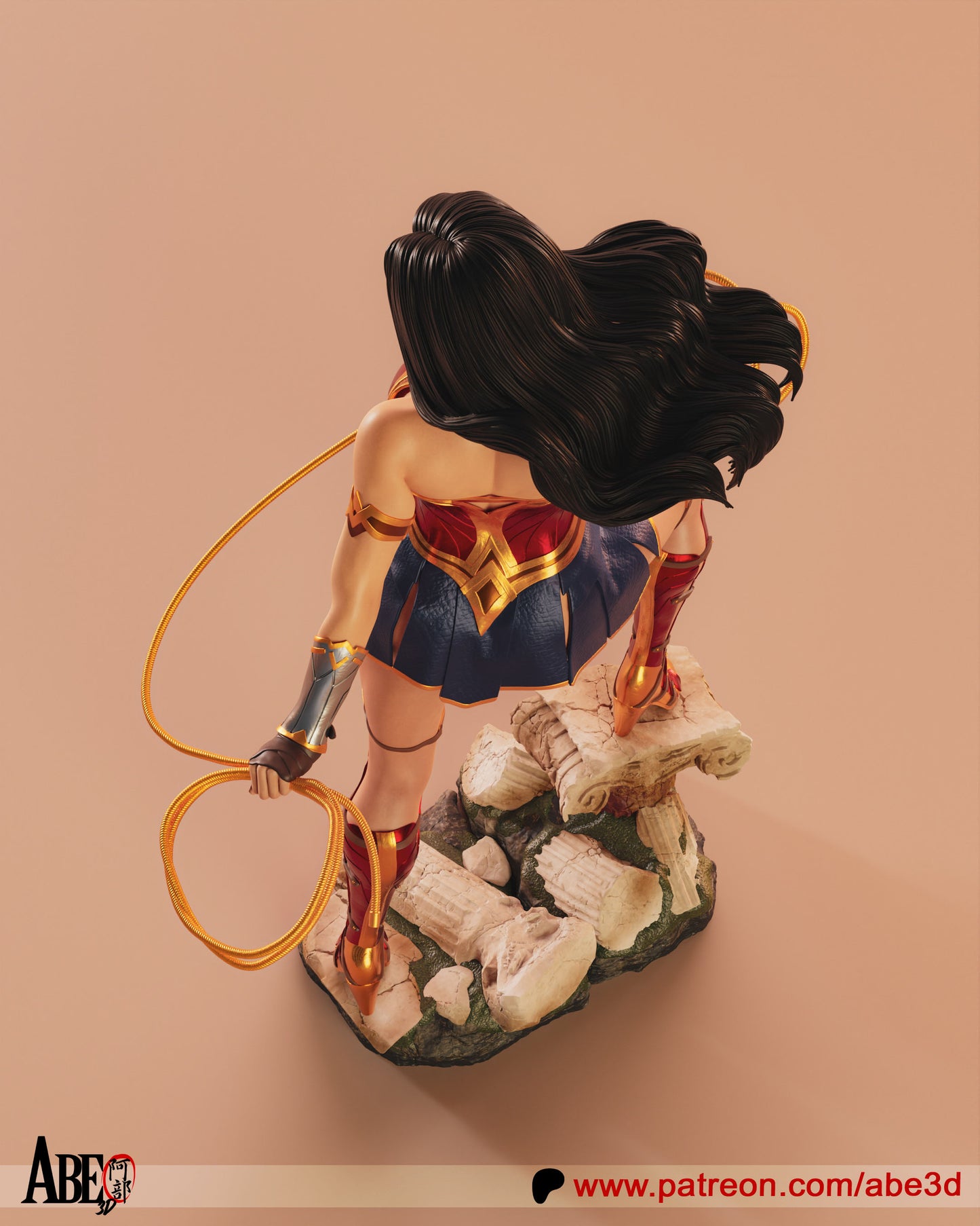 Wonder Woman - Unassembled and Unpainted Garage Kit - Model Designed by Abe3D