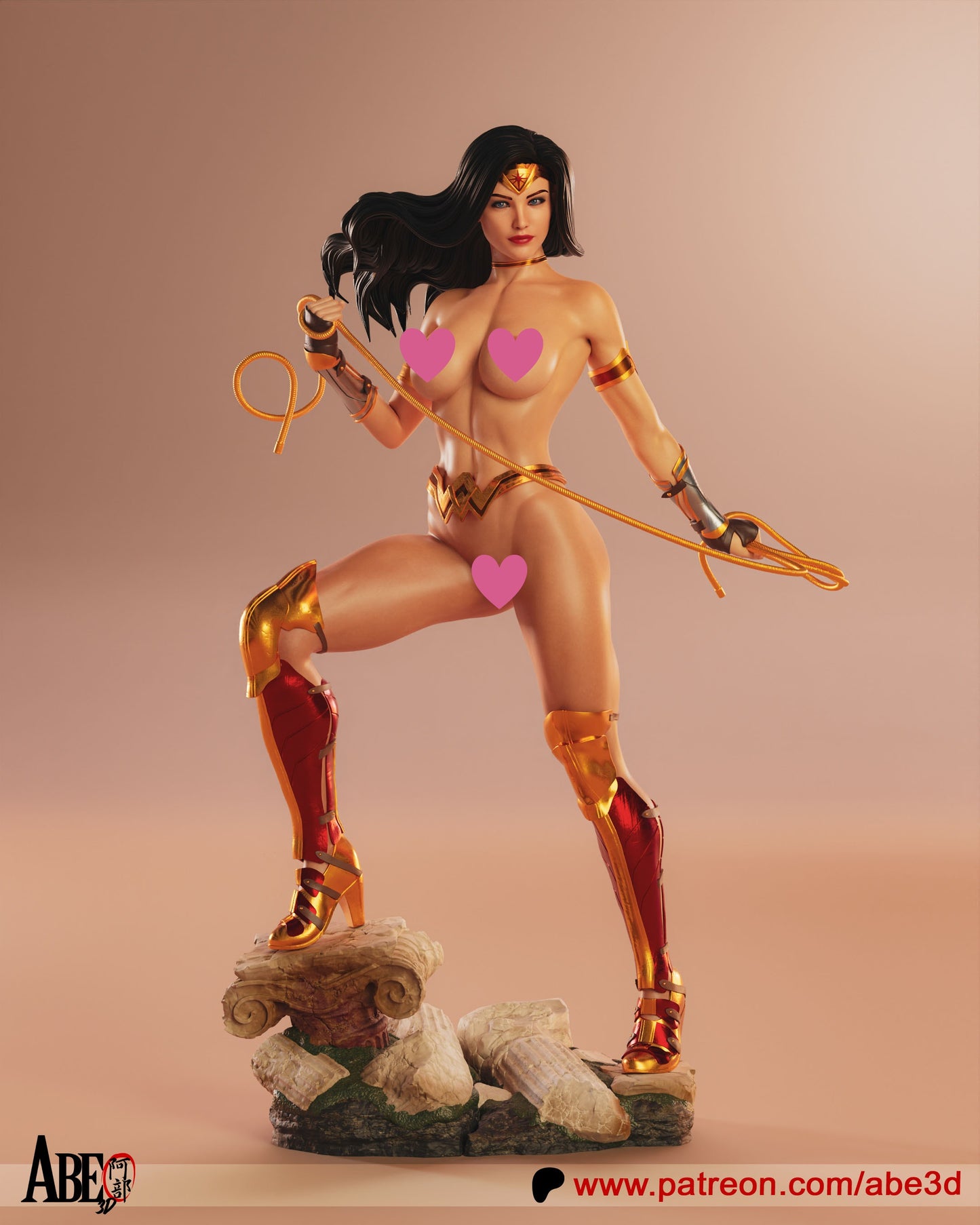 Wonder Woman NSFW - Unassembled and Unpainted Garage Kit - Model Designed by Abe3D
