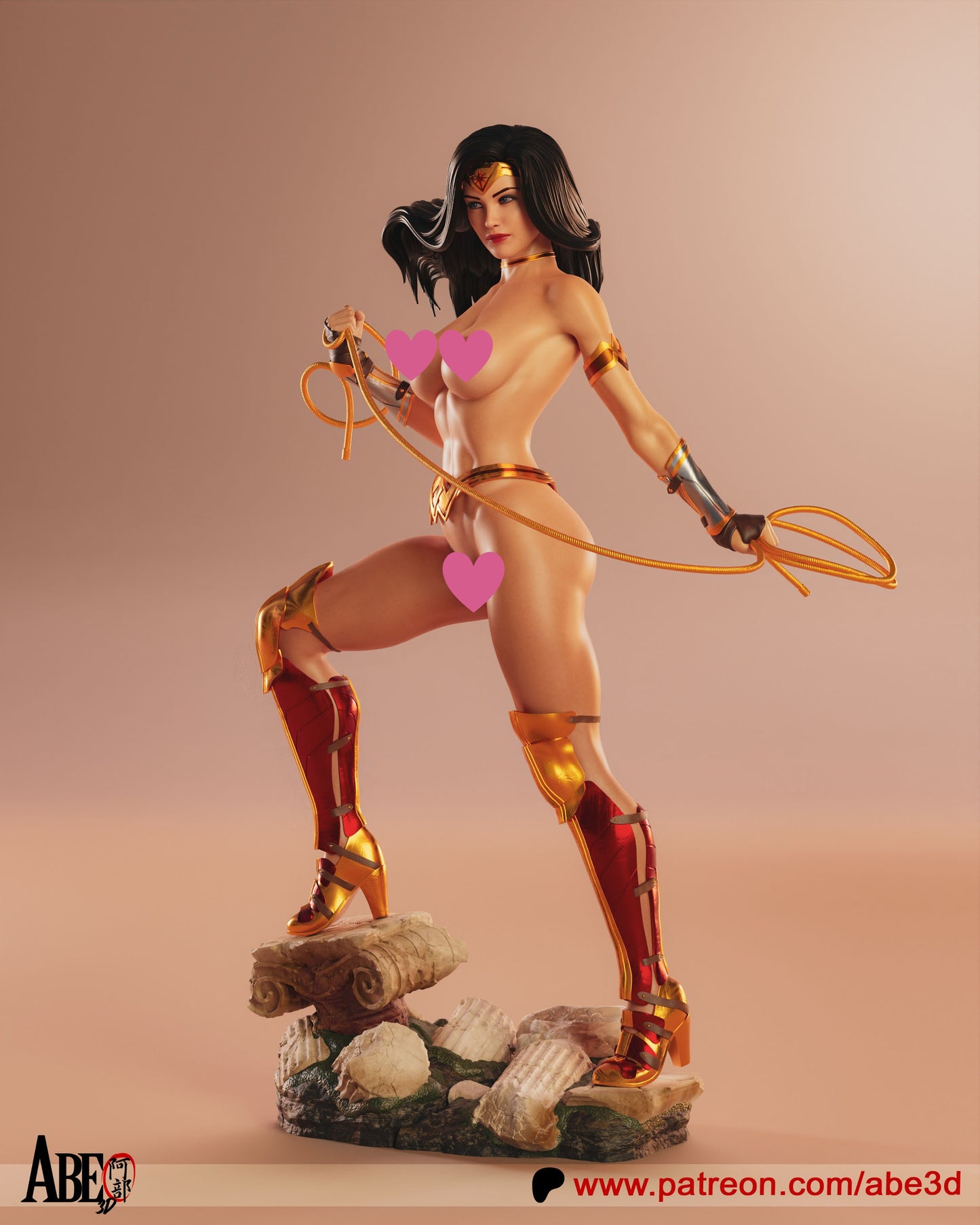 Wonder Woman NSFW - Unassembled and Unpainted Garage Kit - Model Designed by Abe3D