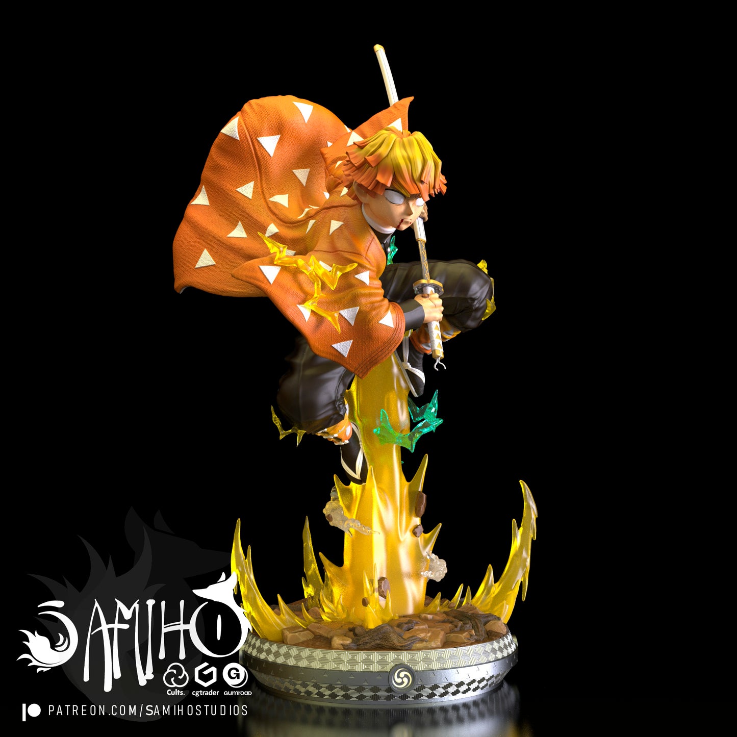 Zenitsu - Unassembled and Unpainted Garage Kit - Model Designed by Samiho Studios