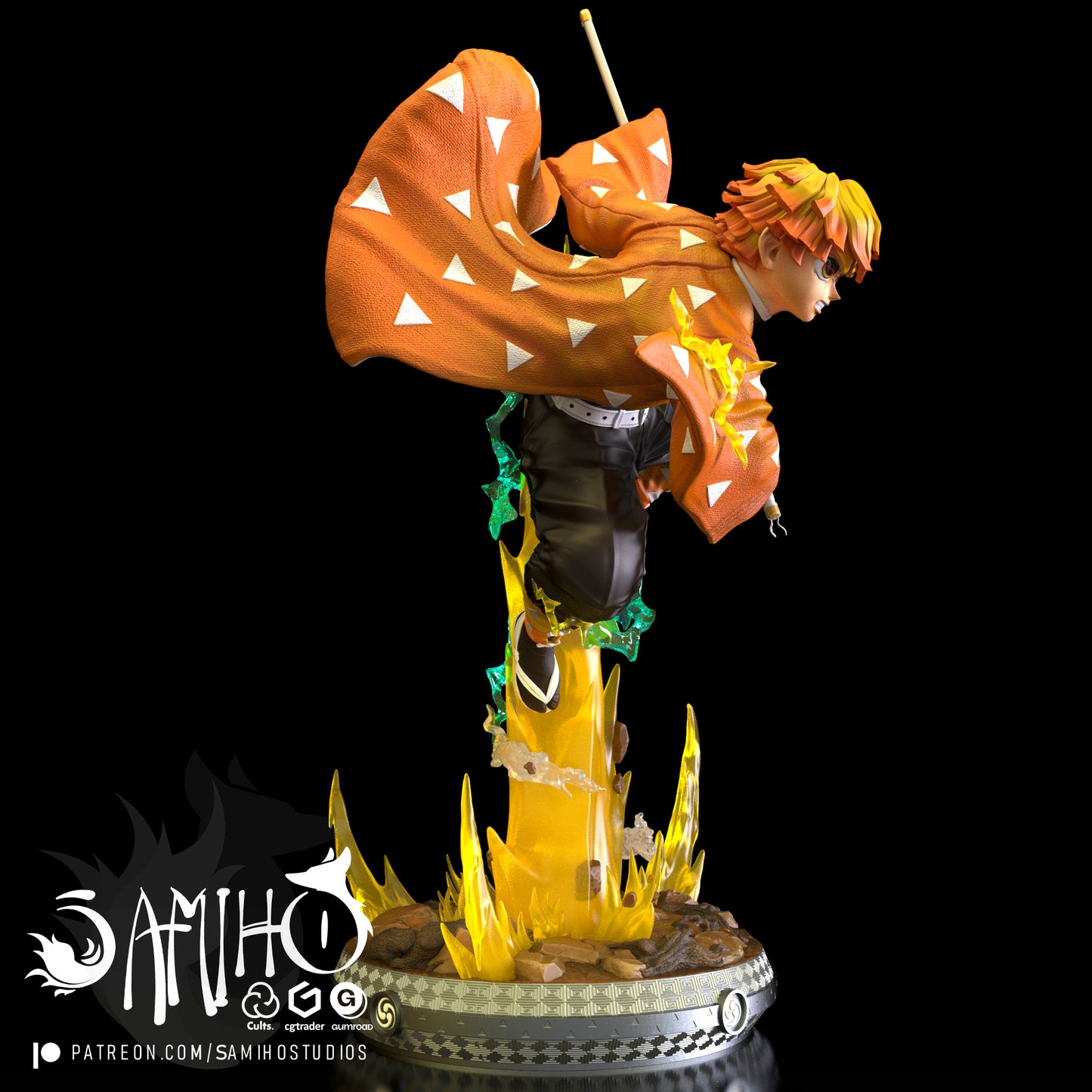 Zenitsu - Unassembled and Unpainted Garage Kit - Model Designed by Samiho Studios